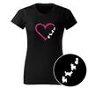 Dámské tričko "Jorkšír v srdci" | Velikost: S | Černá