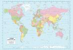 Mapa světa 158×232 cm