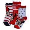 Dívčí ponožky 3 pack: Minnie | Velikost: 23-26 | Bílá pruhy/červená/bílá puntík