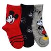 Chlapecké ponožky 3 pack: Mickey Mouse | Velikost: 23-26 | Červená/černá AOP/šedá