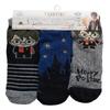 Chlapecké ponožky 3 pack: Harry Potter | Velikost: 23-26 | Černá/modrá/šedá
