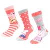 Dívčí ponožky 3 pack: Prasátko Peppa | Velikost: 23-26 | Růžová/šedá