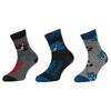 Chlapecké ponožky 3 pack: Ježek Sonic | Velikost: 23-26 | Tmavě šedá/černá/šedá