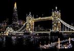 Velký vyškrabávací obraz - Londýn Tower Bridge
