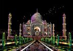 Velký vyškrabávací obraz - Tádž Mahal