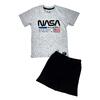 Chlapecké pyžamo s kraťasy a krátkým rukávem - NASA | Velikost: 134/140 | Šedá/černá