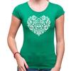 Dámské tričko - Srdce | Velikost: XS | Zelená