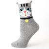 Ponožky s kočkami - šedá