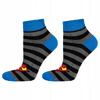 Pánské 3/4 ponožky - Superman | Velikost: 40-45 | Šedá pruhy