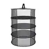 Polootevřená sušicí síť - 4 patra, průměr 60 cm