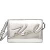 Karl Lagerfeld Signature kožená kabelka | Stříbrná