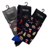 Pánské ponožky 3 pack - burger/chilli/vejce-slanina | Velikost: 40-46 | Navy modrá/Šedá AOP