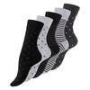 Dámské ponožky Dot Stripe - 5 párů | Velikost: 35-38 | Šedé tóny