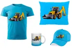 Dětský dárkový set traktorbagr JCB 3CX | Velikost: 110 | Tyrkysové