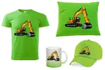 Dětský dárkový set s bagrem JCB JS 290 | Velikost: 110 | Zelené