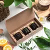 Dárková sada tří sójových svíček 3× 60 ml - Štěstí, Požitek, Relax
