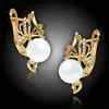 Perlové náušnice Muriel Gold - White Pearl