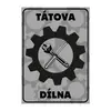 Plechová cedulka 30 × 20 cm - Tátova dílna