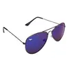 Černé brýle Kašmir Pilot Polarized PP09 - skla modrá zrcadlová