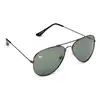 Černé brýle Kašmir Pilot Polarized PP10 - skla zelená tmavá