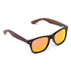 Černé brýle Kašmir Way Wood Polarized WWP03 - skla oranžová zrcadlová | Balení: Bez krabičky