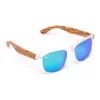 Průhledné brýle Kašmir Way Wood Polarized WWP06 - skla modro-zelená zrcadlová | Balení: Bez krabičky