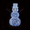 XXL Venkovní LED sněhulák s blikajícími diodami, 90 cm | Studená bílá