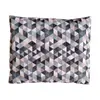 Voňavý bylinkový polštář 33 × 40 cm - Šedá geometrie | Vůně: Dobromysl s levandulí