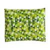 Voňavý bylinkový polštář 33 × 40 cm - Zelená geometrie | Vůně: Dobromysl s levandulí