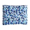 Voňavý bylinkový polštář 33 × 40 cm - Modrá geometrie | Vůně: Dobromysl s levandulí