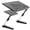Flexibilní stolek pod notebook s ventilátorem | Černá