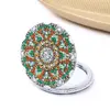 Kamínkové zdobení - zrcátko mandala zelená