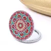 Kamínkové zdobení - zrcátko mandala růžová