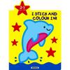 Colour and stick dolphin, 2–3 years old
