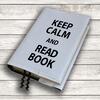 Keep calm and read book | Bílá