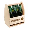 Dřevěný nosič na pivo - Pivní pomoc