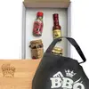 Malý BBQ box + zástěra a servírovací prkénko BBQ KING
