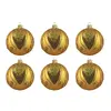 Set zlatých ozdob se zlatým dekorem 8 cm - 6 ks