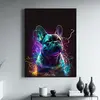 Francouzský buldoček neon | Rozměr: 30 × 30 cm