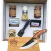 Velký BBQ box Ungrier + bambusové prkénko + zástěra + nůž