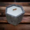 Sójová svíčka v hexagonovém svícnu - Černá/ knot rovný | Vůně: bez parfemace