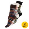 Pánské vlněné ponožky norského typu "HYGGE", vzor 3 - 3 páry | Velikost: 39-42