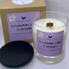 Sójová svíčka s dřevěným knotem - Levandule, Lilie & Jasmín