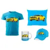 Dětský dárkový set auto CAMARO | Velikost: 110 | Tyrkysové