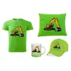 Dětský dárkový set s bagrem JCB JS 290 | Velikost: 110 | Zelené