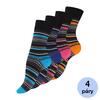 Ponožky dámské FINE STRIPES - 4 páry | Velikost: 39-42