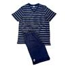 Pánské pyžamo s kraťasy - Pierre Cardin | Velikost: M | Navy modrá pruhy