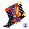 Pánské ponožky Vincent Creation – Star stripes, 4 páry | Velikost: 43–46