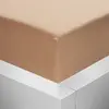 Jersey napínací prostěradlo | Rozměr: 90 x 200 | Šedohnědá (cappuccino)