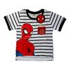 Chlapecké triko s krátkým rukávem - Spider-Man | Velikost: 134 | Bílá - černé pruhy